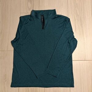 Teal Long Sleeve Quarter-Zip Top
